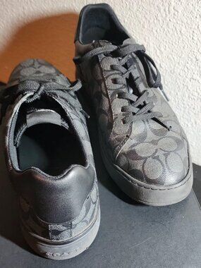 Coach Men’s Size 12D CLP SIG LW TP Sneakers Black Charcoal